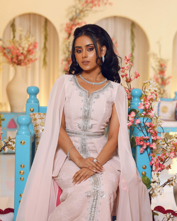 KB0171 Blush Pink Caftan - Image 3