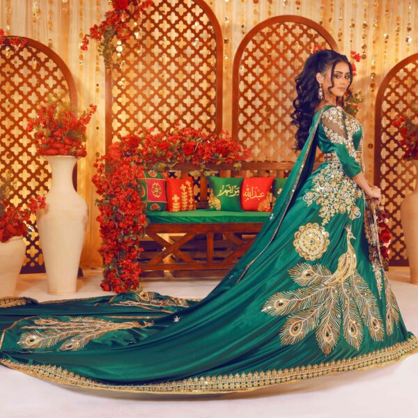 KB0183 Bridal Peacock Dress - Image 4