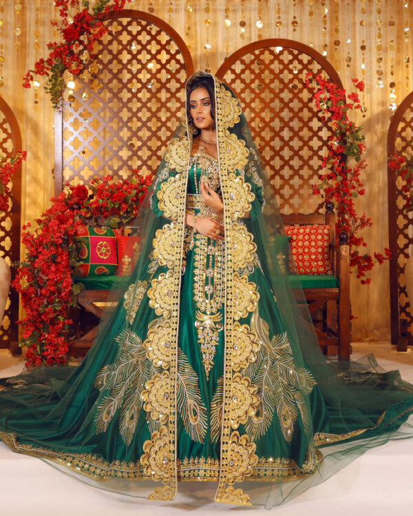KB0183 Bridal Peacock Dress - Image 2