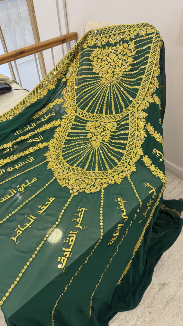 KM009C Orchid Mishmar Gold Embroidery (Green) - Image 2