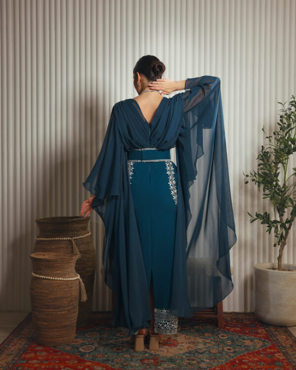 KJ0171 Emerald Eid Dress - Image 3